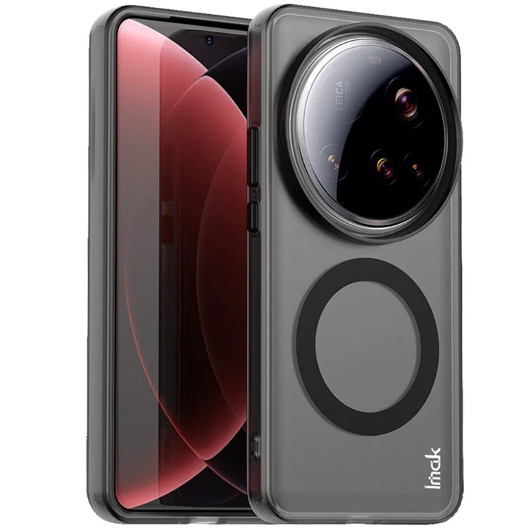 

IMAK For Xiaomi 15 Ultra Case Compatible with MagSafe Candy Color Anti Drop TPU + PET Back Cover - Black