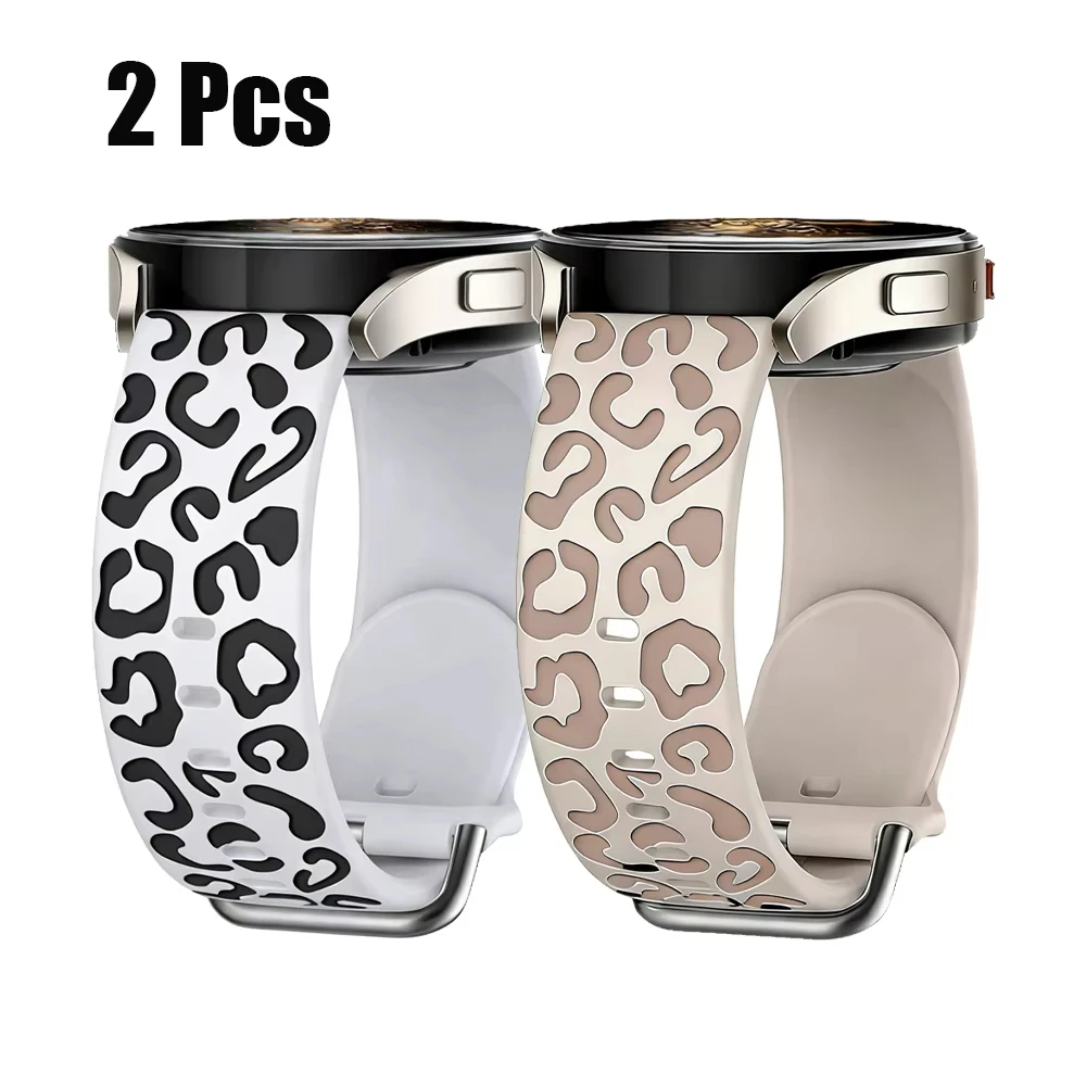 Leoparden-Gravur-Armband ohne Lücken für Samsung Galaxy Watch 7/6/4/Classic/5 Pro Sport Silikon-Armband Correa Galaxy Watch 8 9 Armband – Detail 3