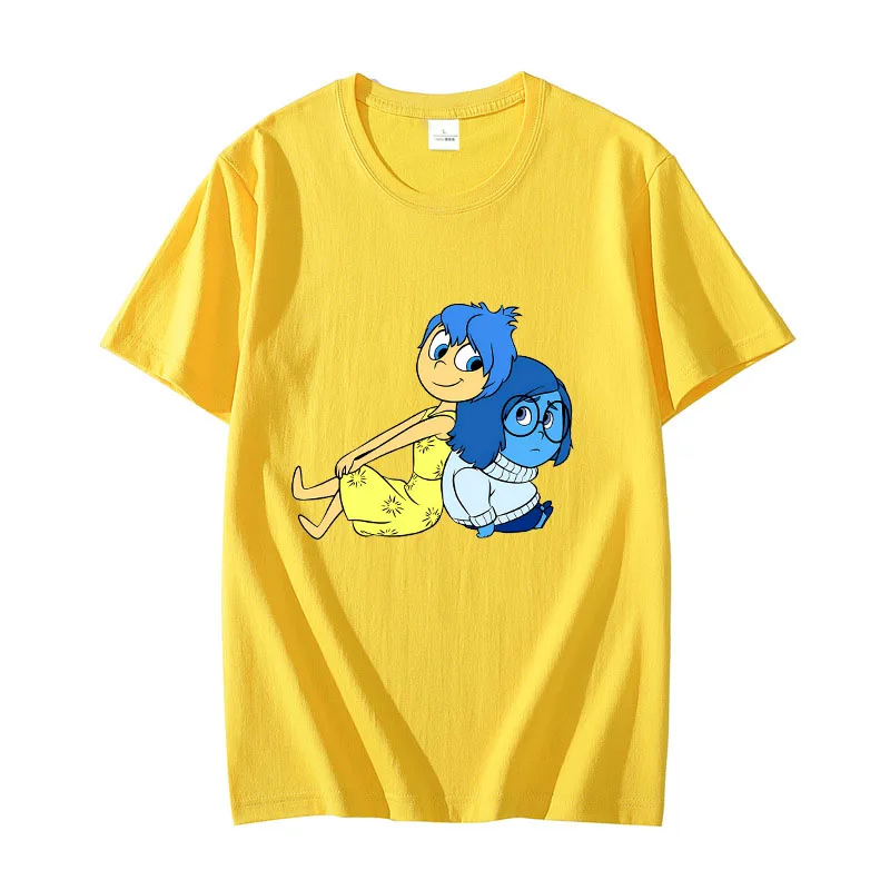 男性と女性のための半袖アニメTシャツ,大人の服,夏のファッション,不安,喜び,傷跡の表現,裏返し2