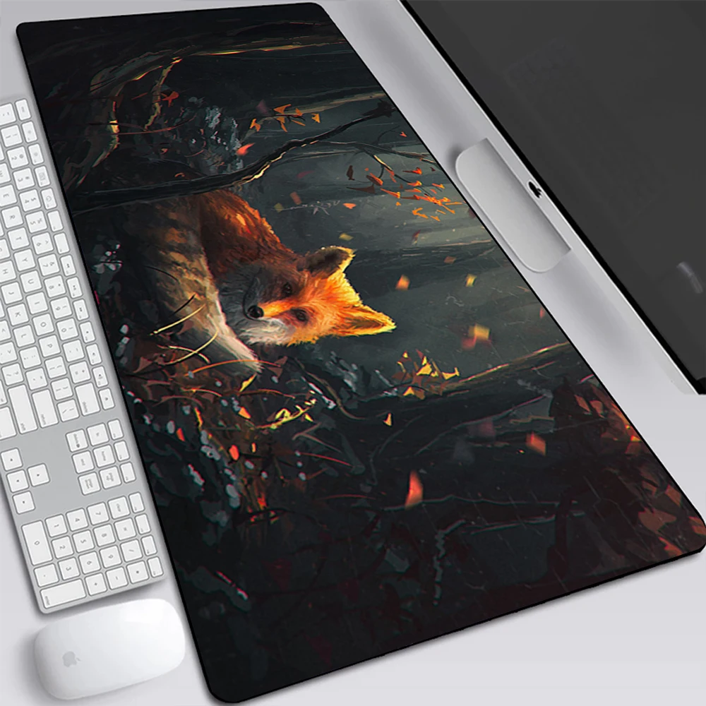 Imagem -03 - Bonito dos Desenhos Animados Fox Mouse Pad Grande Gaming Mouse Pad Computador Laptop Teclado Desk Mat pc Gamer Xxl Escritório