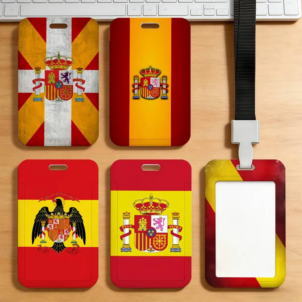 Kartenetui mit spanischer Flagge für Studenten, Campus-Essenskarten, öffentlichen Nahverkehr und U-Bahn