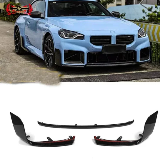 Dry Carbon Fiber MP Style Front Lip side skirt Rear diffuser rear bumper inserts For BMW M2 G87 2023-IN Body Kit