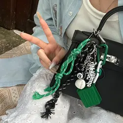 new product Hand woven rope butterfly Key Chain No. 8 billiards love Backpack pendant