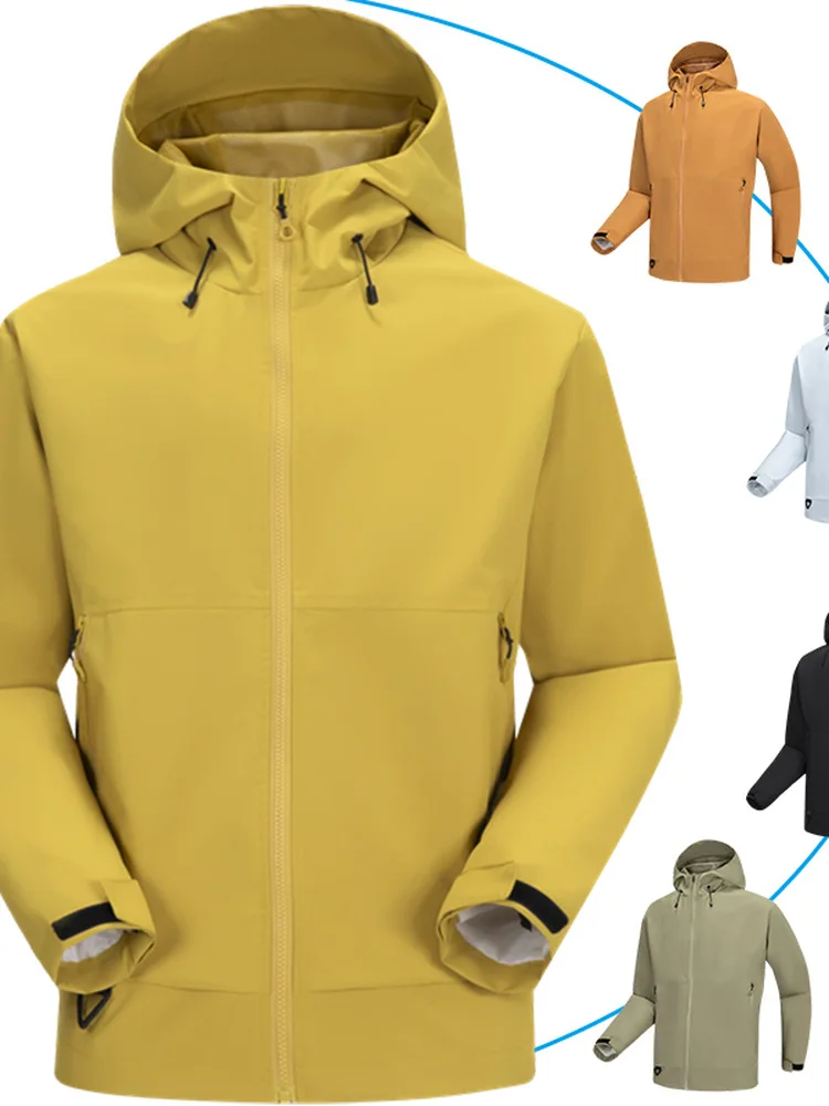 

Outdoor Climbing Jaet 2025 Spring Autumn Loose ex Hooded Coat Trendy plus Size Outerwear Youth Polyester Fiber Windproof