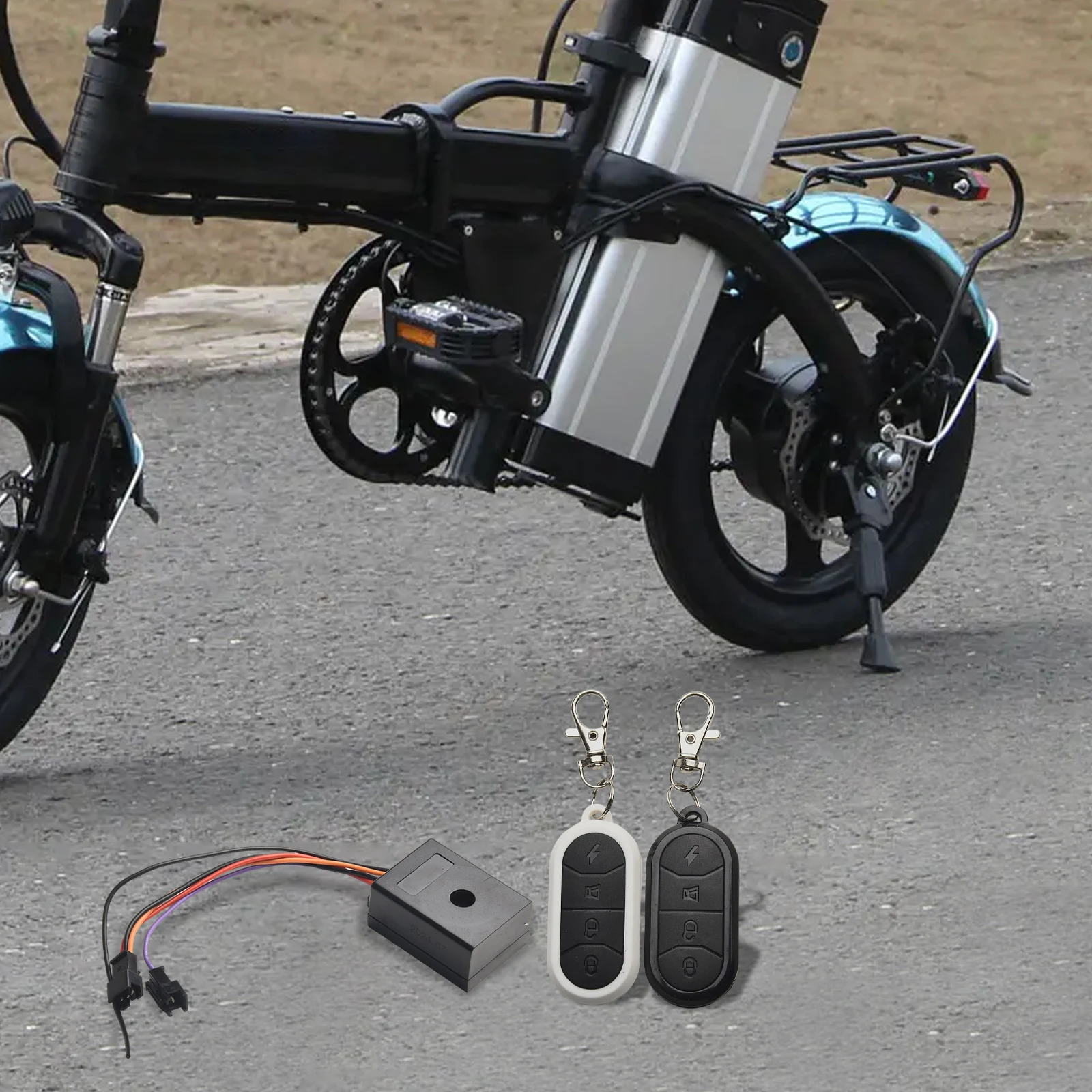 

Auto-lock Ebike Alarm Bike Security System Practical To Use 4-button Remote Controls 48V-72V Electric Vehicles