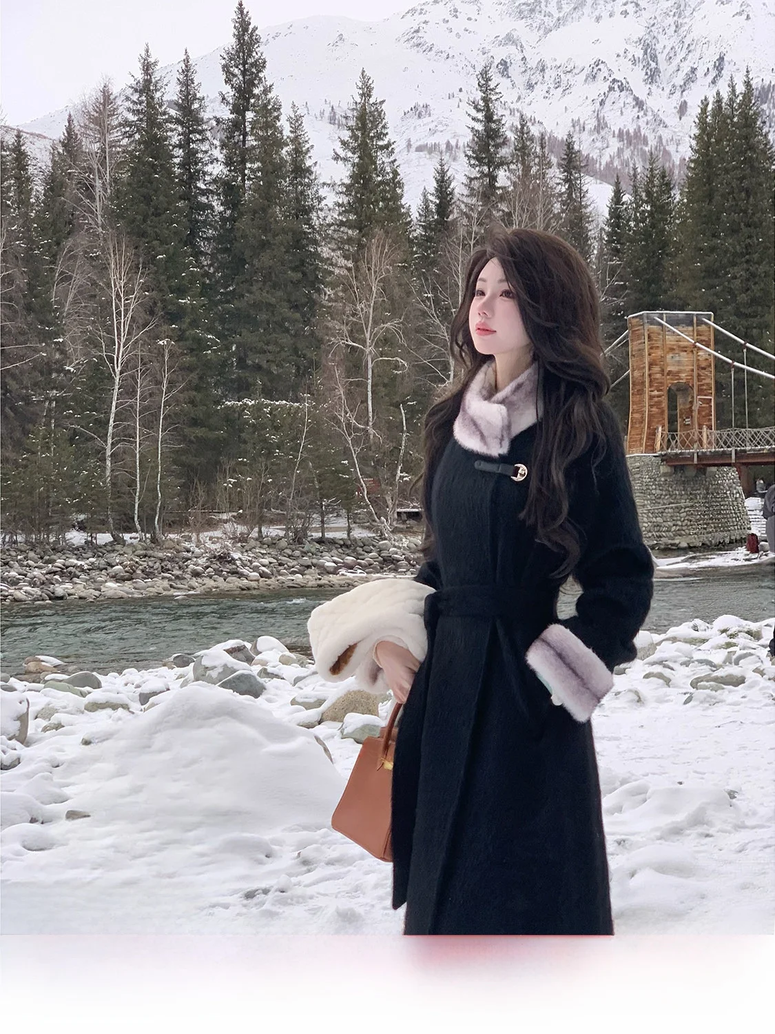 

Sy Ultra Warm Lamb Fur Rabbit Velvet Long Coat Women's Autumn Winter Plu Outerwear Korean Sle Straight Cut Suit