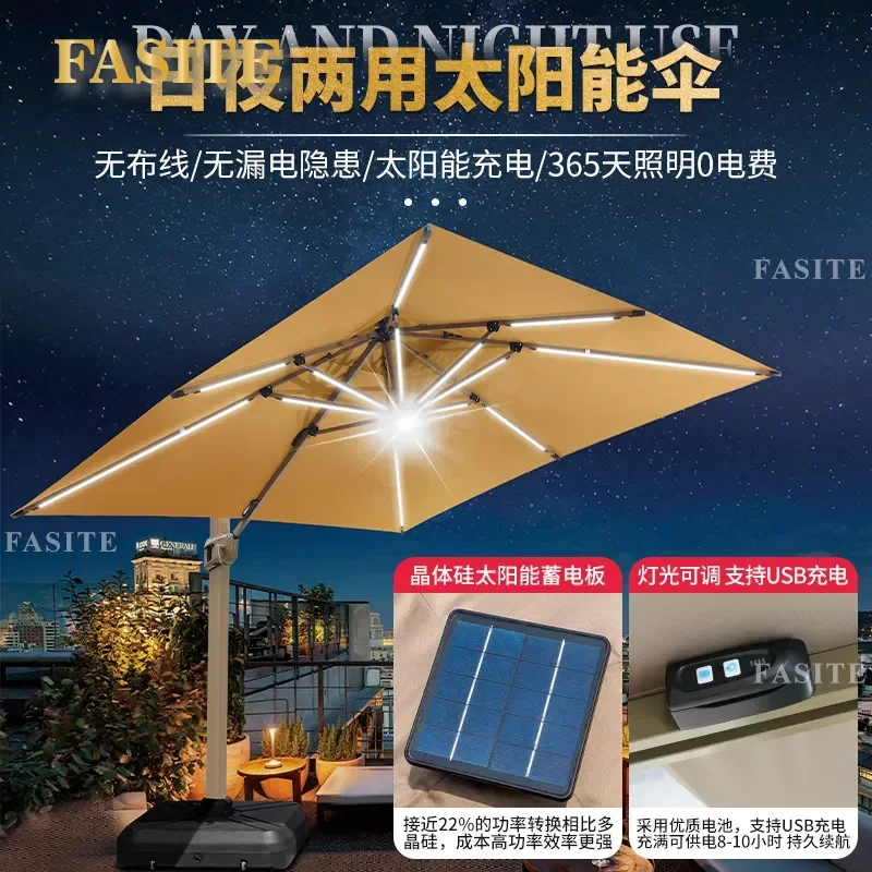 For Outdoor Villa Garden Terrace Roman Umbrella Large Sun Shelter Rain Protection Patio Courtyard Parasol Durable Windproof