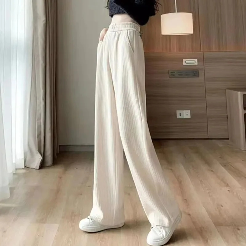 

New Wide Leg Women Dropped Loose Relaxed Pants Sweatpa Cargo Pants Streetwear Trousers Women Spring and Autumn