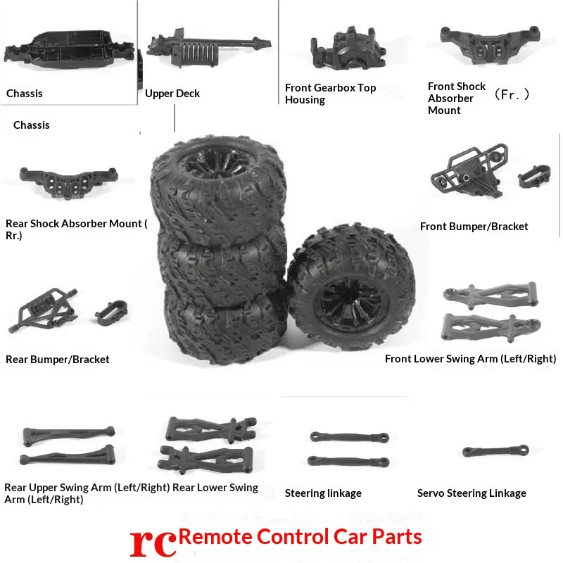 Gallop Rc Car Spare Parts Tires Steering Swing Arm Axle Remote Control Chassis Bumper Shock Mount Steering Link For Rc Hobby