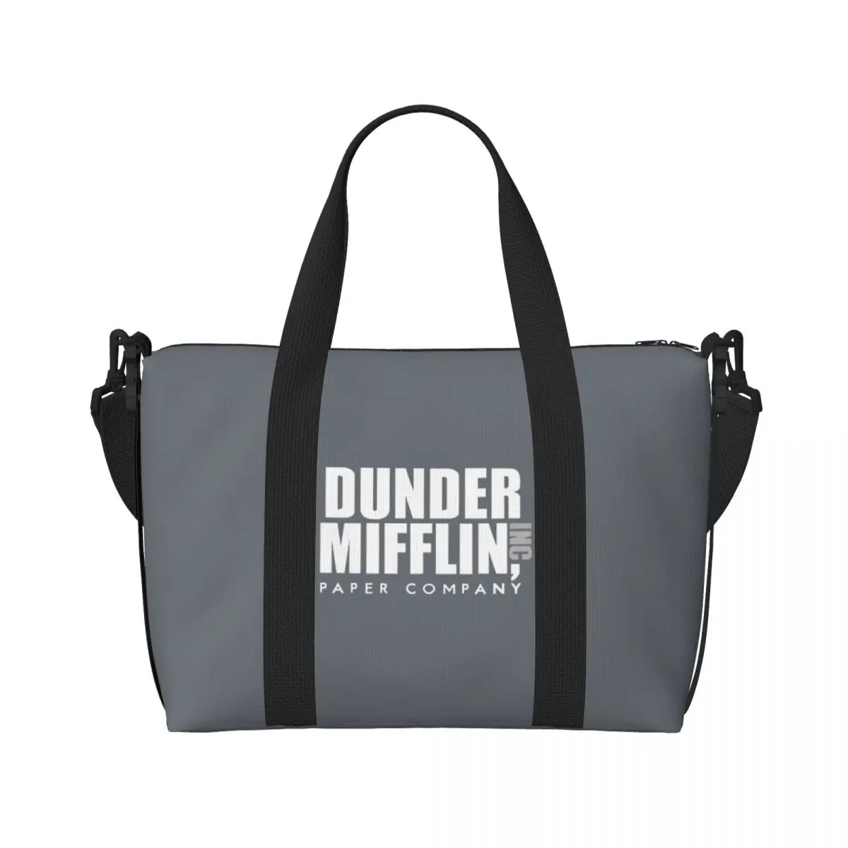 Custom The Office TV Show Dunder Mifflin Paper Company Tote Bag Women Large Capacity Beach Gym Shoulder Travel Bag