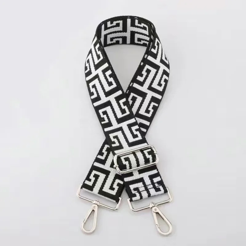 Cross Border New Widened And Thickened 5cm Versatile Geometric Maze Style Shoulder Strap Crossbody Bag Strap Widened Shoulder St