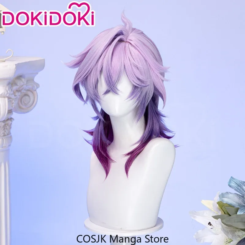 Game Genshin Impact Cosplay Wig Durin Game Character Cos Wig Natural Fake Scalp Mixed Color Highlight Short Synthetic Hair view 4