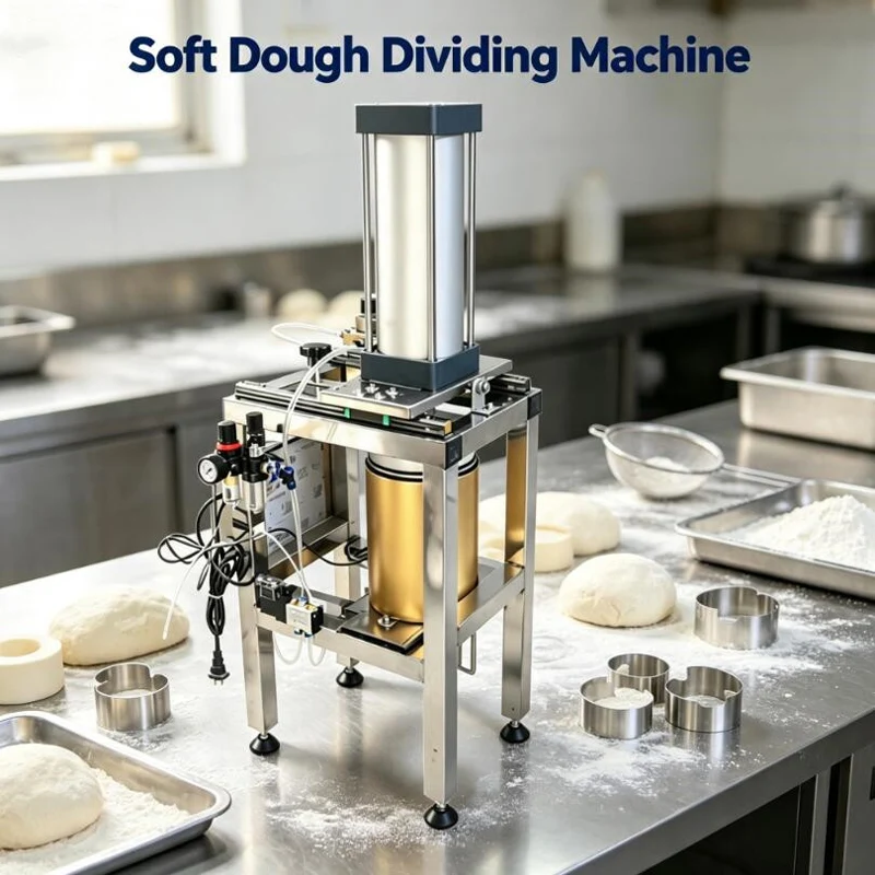Adjustable Weight Soft Dough Dividing Machine Pneumatic Extrusion 10-100G For Bread Pizza Dumpling Dough Cutting Machine