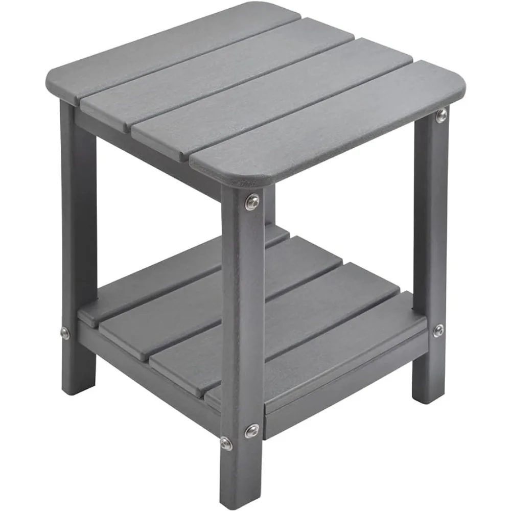 

IRON BILL Adirondack Outdoor Side Table Patio Side Table End Tables Patio,Garden, Lawn, Pool(Grey)High Quality Easy Assemble