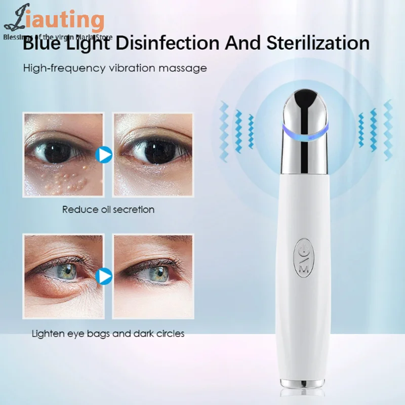 جهاز تدليك كهربائي صغير محمول باليد يعمل بالاهتزاز والوجه ومضاد للشيخوخة والتجاعيد والهالات السوداء قلم إزالة أدوات العناية بالبشرة التجميلية #6