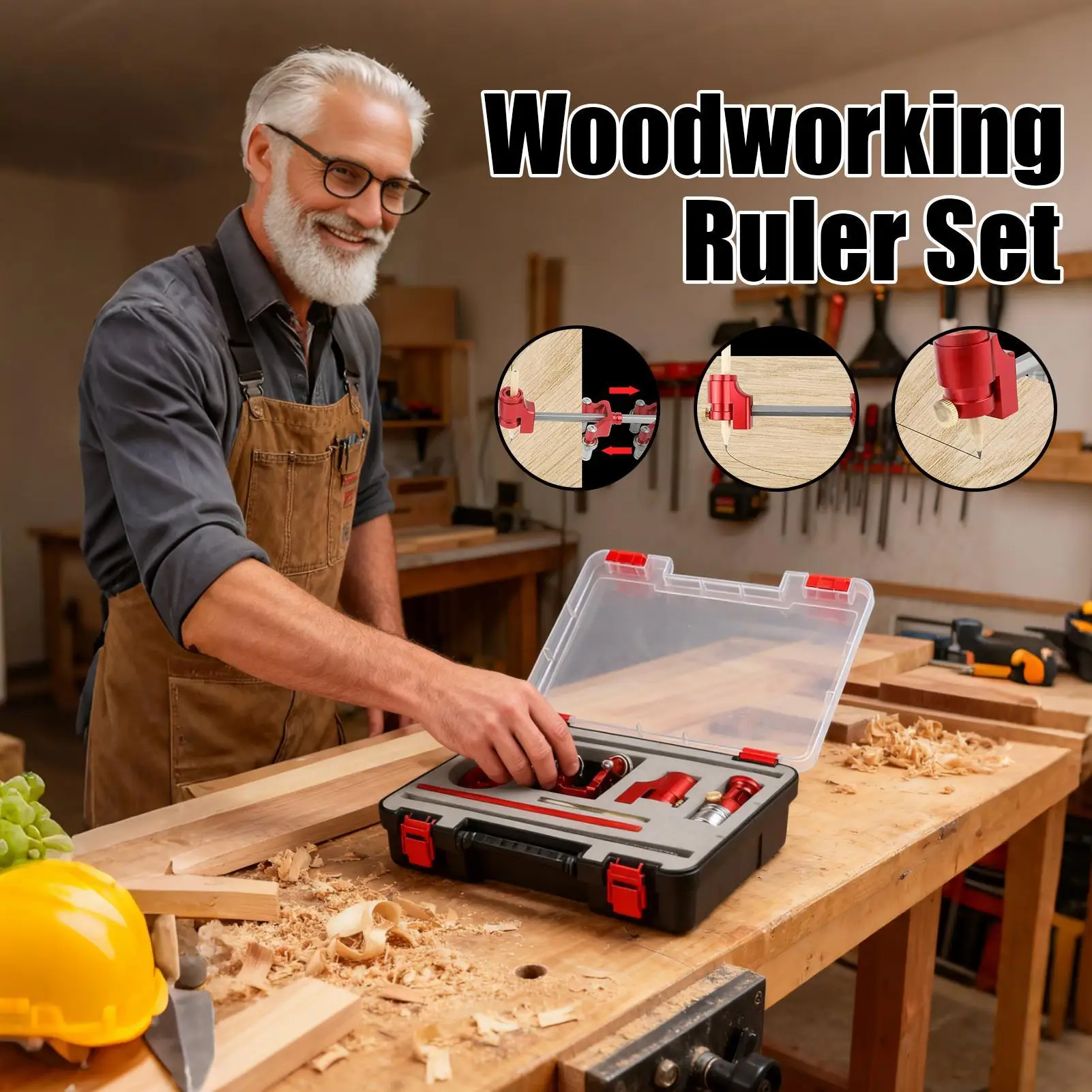 

Деревообрабатывающая линейка, регулируемая высокоточная деревообрабатывающая маркировочная линейка, набор для ремонта строительного шкафа