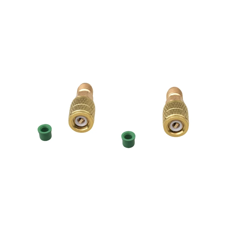 AAAN-Voor R32 R454B Koelmiddel Messing Adapter, 1/4 Inch Vrouwelijk Naar 1/4 Inch Mannelijke Omgekeerde Draad, voor R32 R454B Koelmiddel Tanks Sp