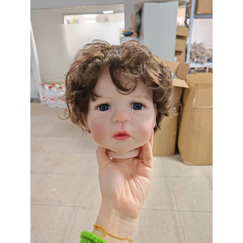 Kit bambola per capelli radicati a mano rinati non finiti già dipinta da 60 cm Sandie con panno per il corpo