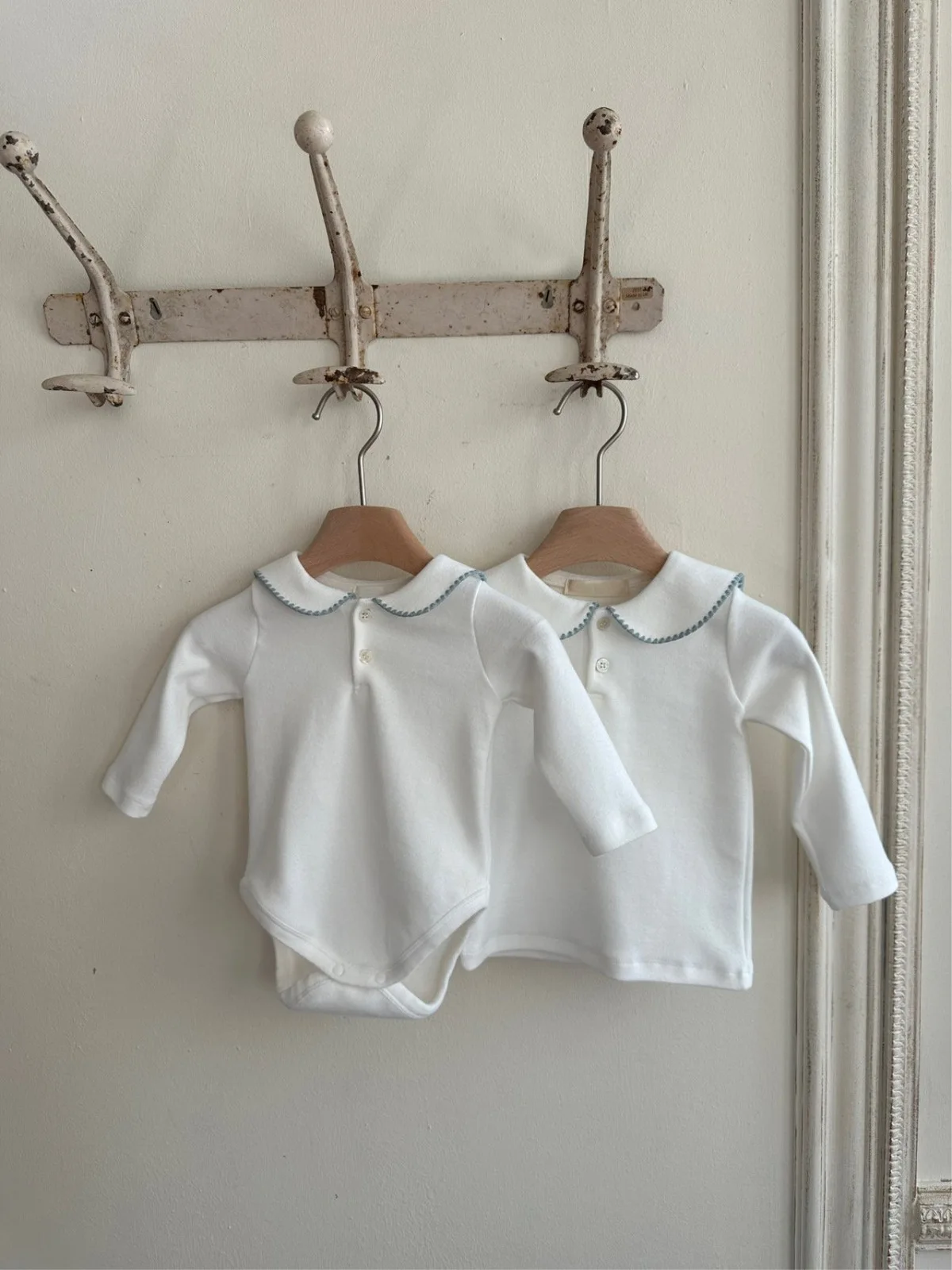 2026 Autumn New Baby Long Sleeve T Shirts Infant Girl Lapel Blouse Toddler Boy Solid Tops Baby Shirts Kids Bottoming Clothes