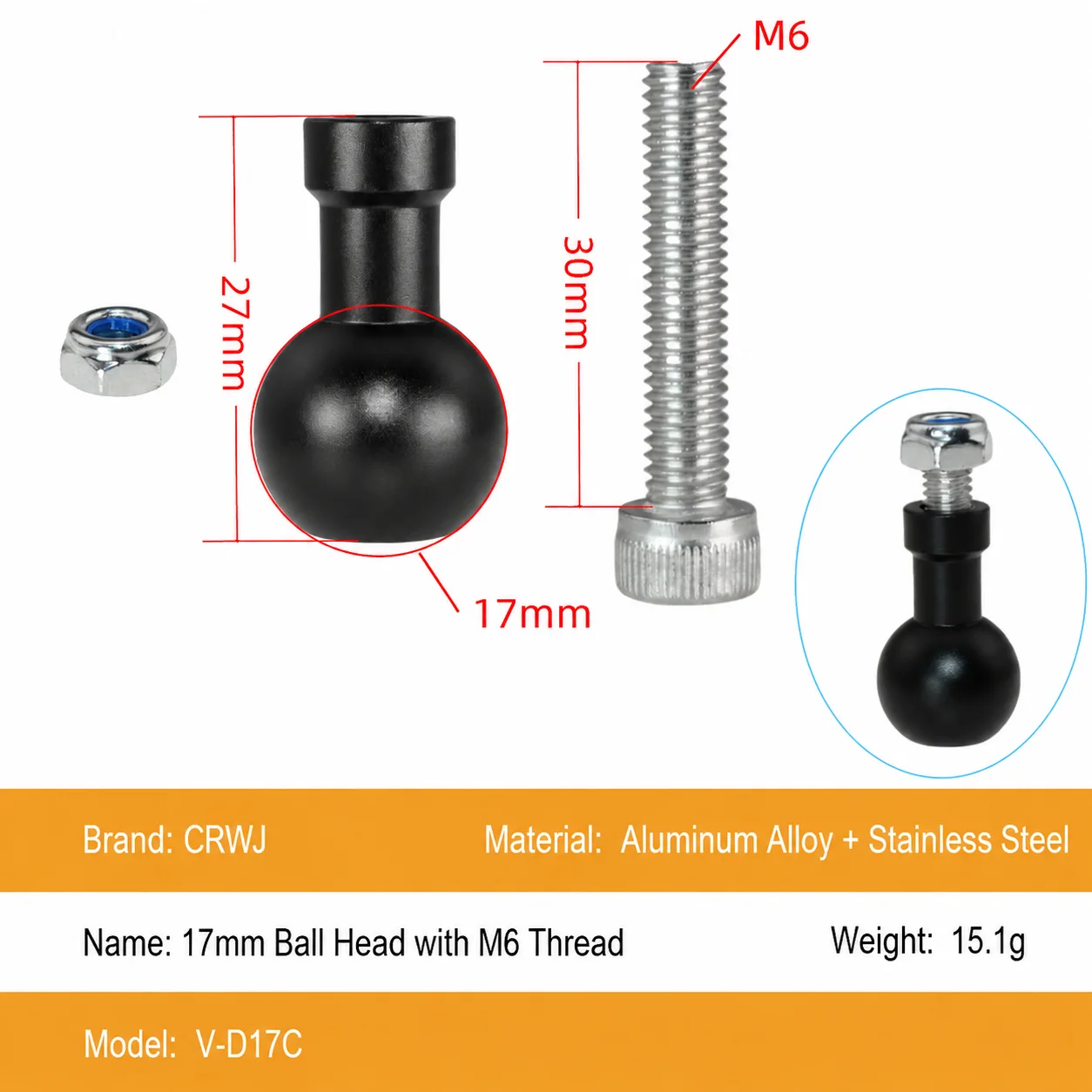 17mm Extension Ball‑joint Spar - огляд і ціна Joint Connector Bracket