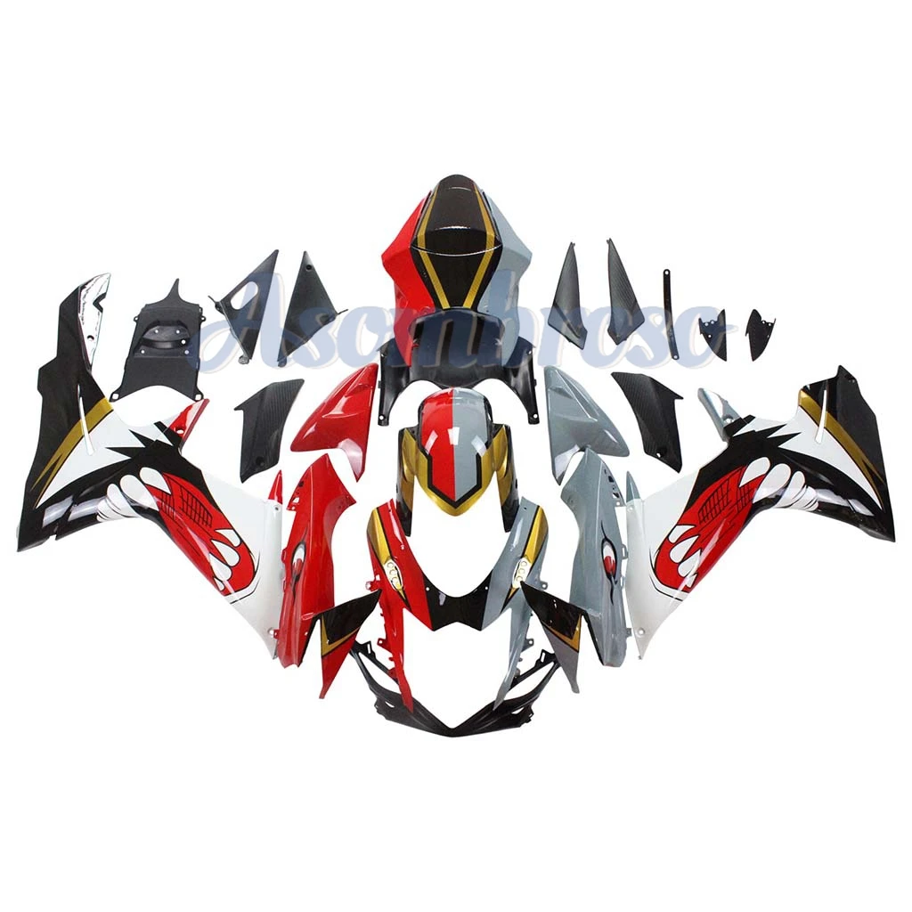 Full Bodywork Fairings Kits For GSXR600 GSXR750 2011-2024 2023 2022 2020 GSXR 600 750 K11 gray red shark printed