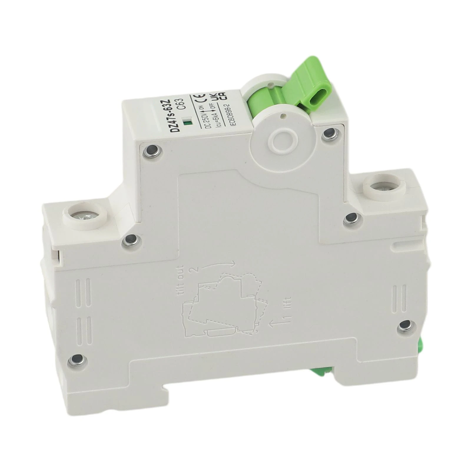 1P DC Miniature Circuit Breaker 16A/20A/32A/63A DC250V For Solar Panel Grid Systems Charging/Power Circuit Breaker