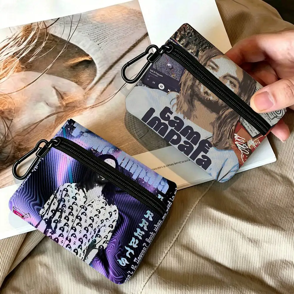Band T-Tame Impala Waterproof Oxford Cloth Zipper Wallet Portable Hanging Small Coin Purse For Travel