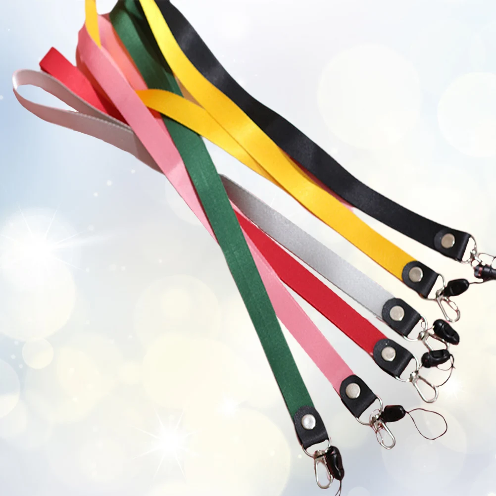 

5 PCS Neck Halter Keychain Lightweight Strap Lanyard Hanging Rope Office Accessory Nylon Woven Universal