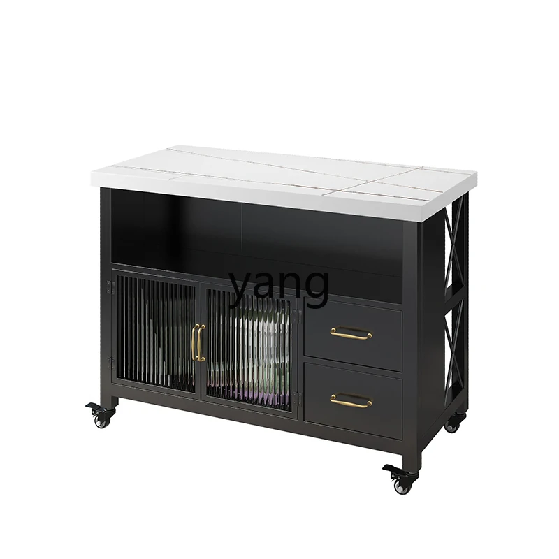 LMM Nordic style kitchen Nakajima removable bar open rock slab side cabinet
