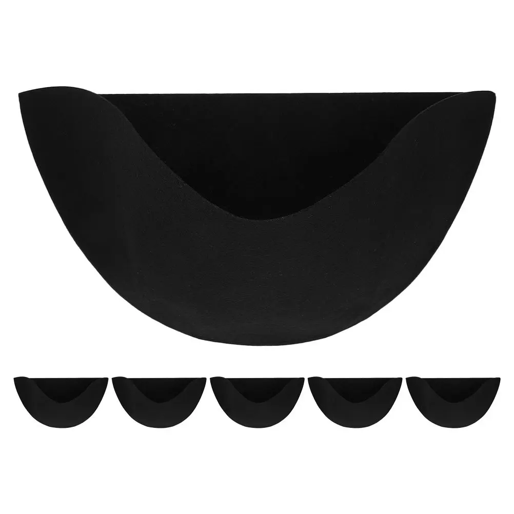 

6Pcs Hanging Basket Liners Half Round Flower Basket Pad Reusable Non Woven Fabric Liner for Planter Draining Root