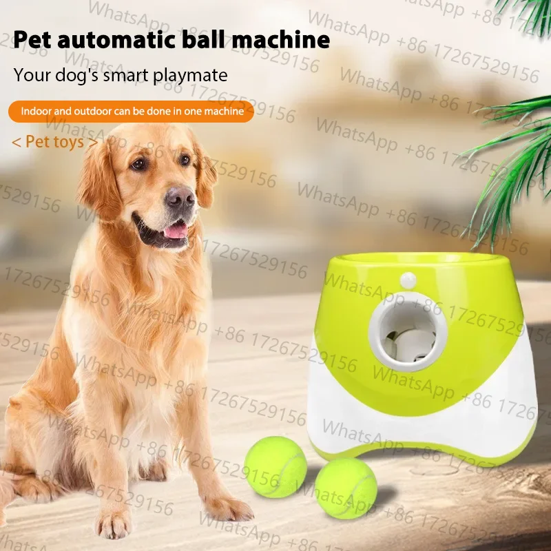Applicable toDog Pet Toys Three-speed Distance Adjustment Automatic Throwing Machine Catapult 3/6/9m Tennis Launcher Pet Ball Th