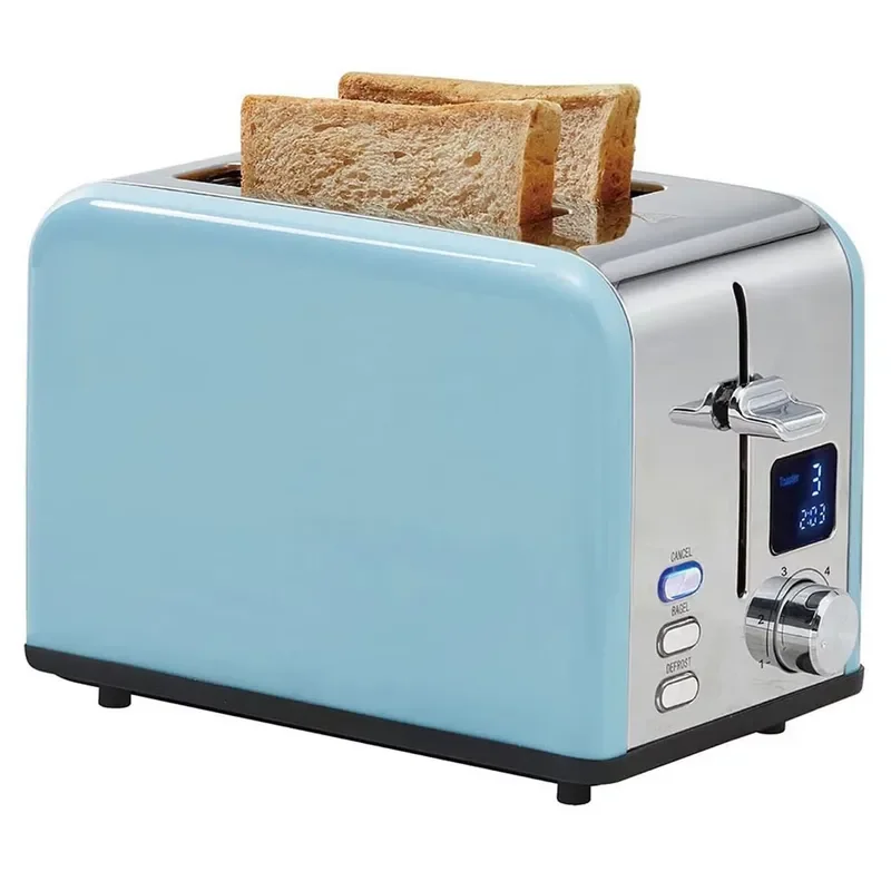 Easy Operation Grill Toaster Smart Hamburger Bun Stainless Steel Toast 2 Slice Electronic Sandwich Bread Toaster