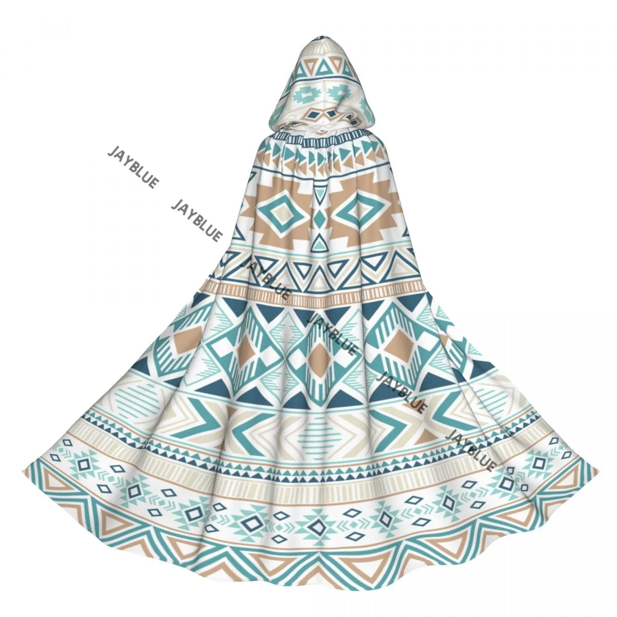

Hooded Cloak Unisex Cloak with Hood Aztec Tribal Ethnic Geometric Print Cloak Vampire Witch Cape Cosplay Costume