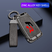 Car Remote Key Protective Cover Zinc Alloy Leather Keychain Holder for Seat FR with Logo Altea Ateca Leon Ibiza MK4 Passat B8 CC