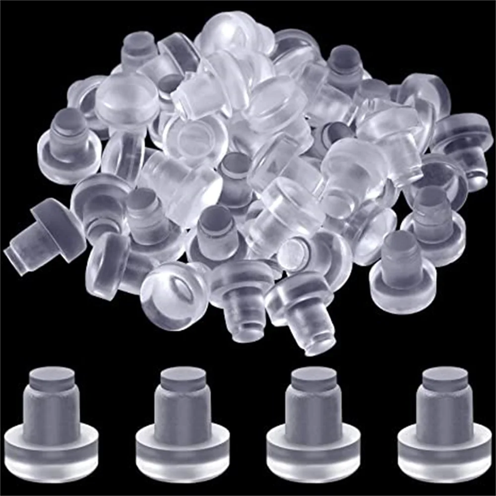 

New 400pcs/lot Household Sundries Glass Top Table Bumpers with Stem Clear Rubber Grippers Soft Clear Anti Slip Pads Non