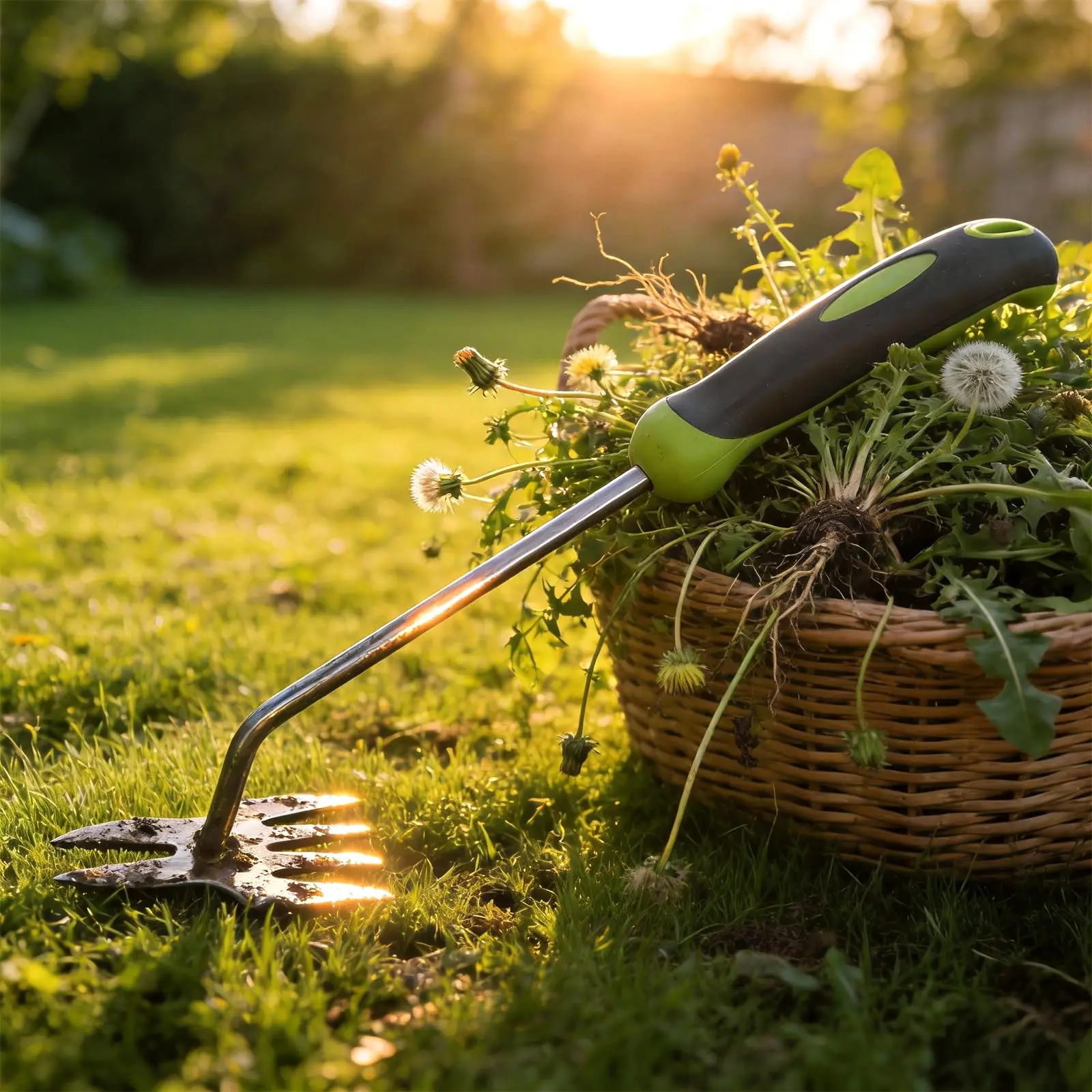 Hand Weeder Puller Tool, Heavy-Duty Stainless Steel Root Removal Tool with Ergonomic Non-Slip Handle, Manual Dandelion Remover
