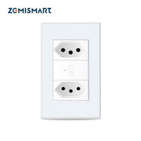 Zemismart Tuya Zigbee Smart Brazil Wall Socket 10A 20A Tomada Alexa Google Home Brazilian Plug Electrical Outlet Dual Sockets