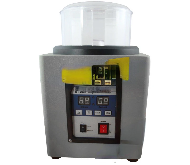 1100g Electric Magnetic Tumbler 110V/220V Ferromagnetic Powerful Polisher Magnetic Tumbler Polishing Machine KT-205