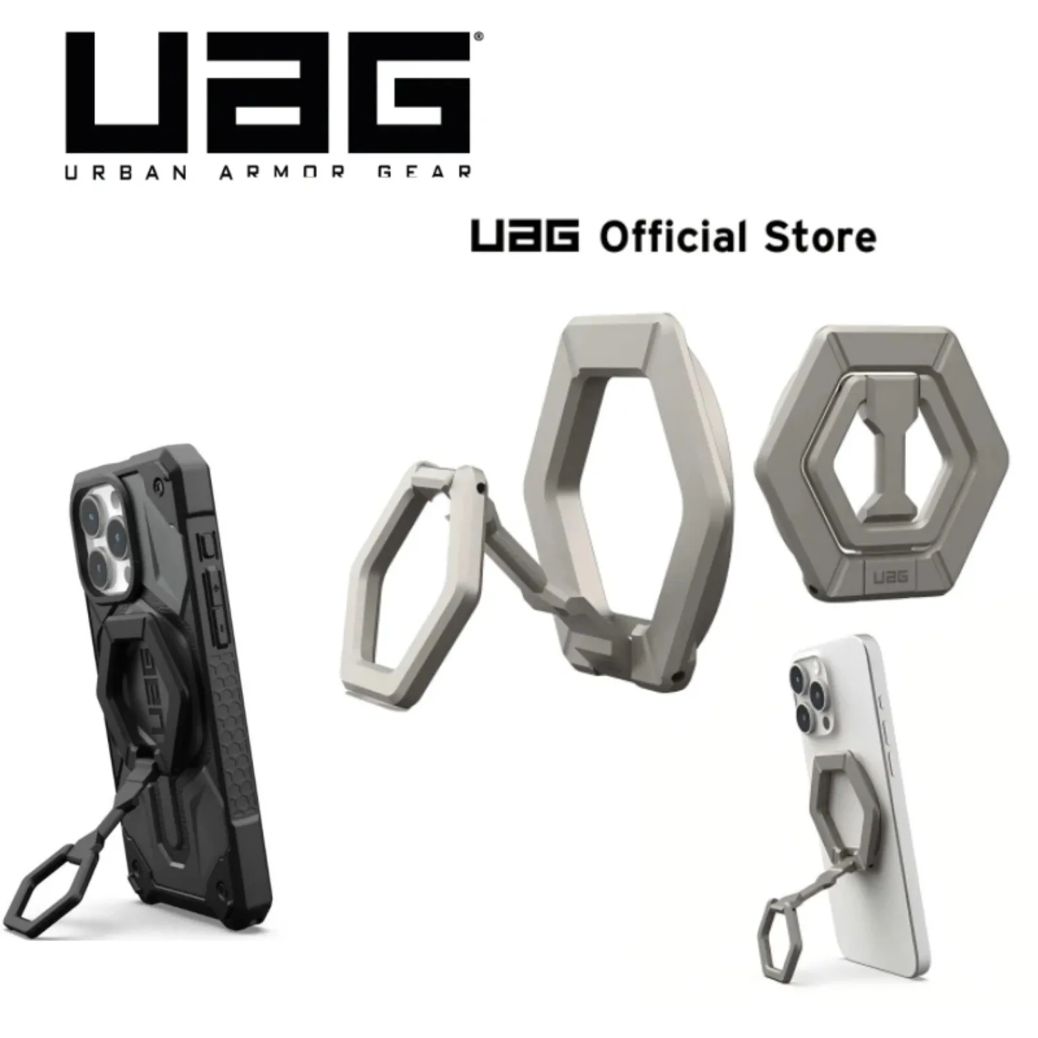 Phone Grip Tok Official Original UAG Magnetic Ring Stand Griptok P-Socket Pop Ring Holder Built-in Magnetic Hands-free Kickstand