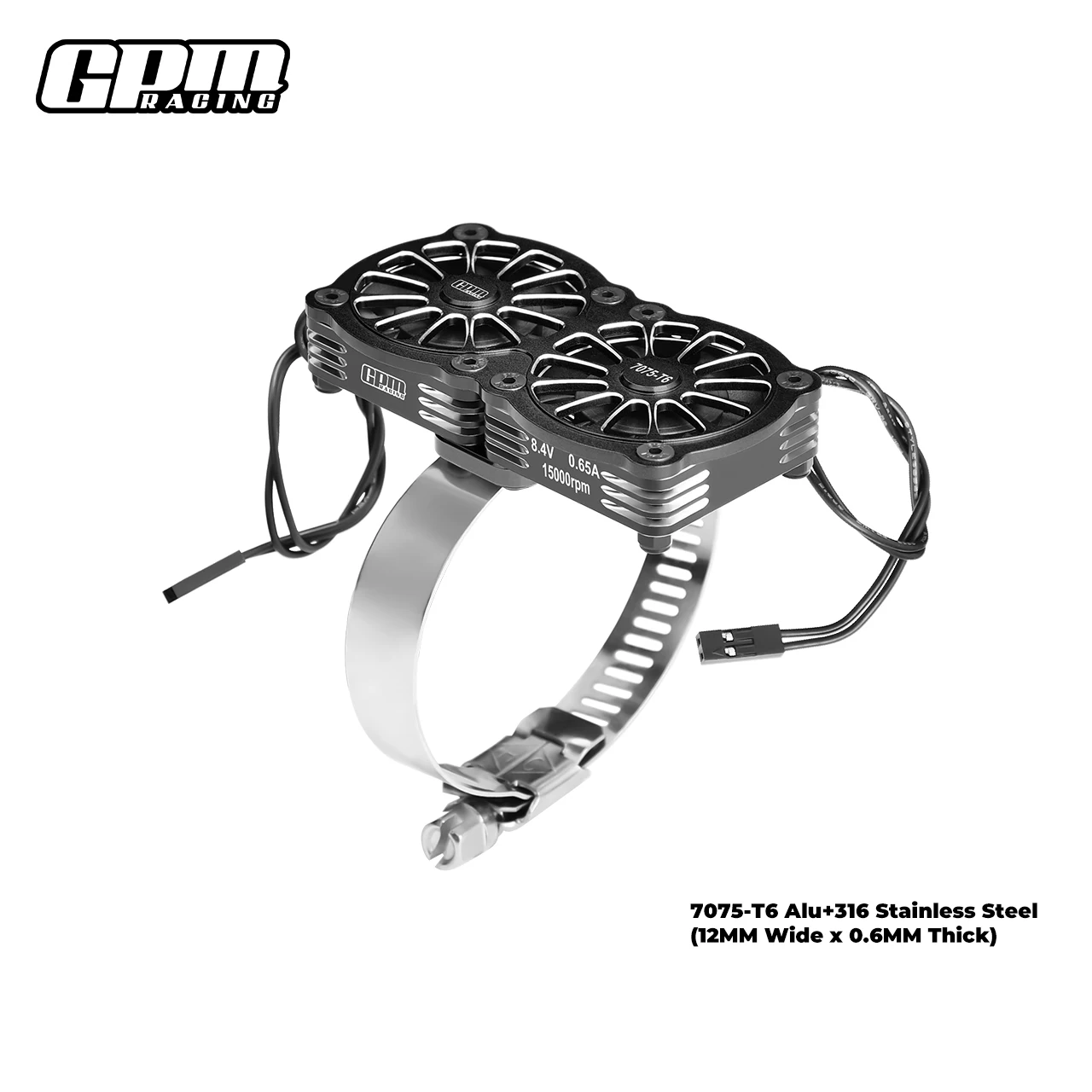 GPM 7075 alliage + 316 SST double ventilateur de refroidissement 40X40mm réglable pour moteur série 56-70