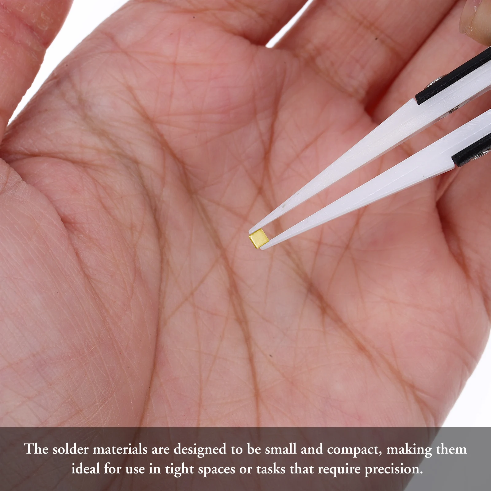 

150 Pcs Gold Plated Contacts 2x2mm Solder Tabs Jewelry Making Electronics Repair Kit Tools Precut Chips Soldering Solution