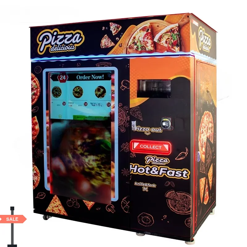 Automatic Indoor/Outdoor Frozen Pizza Vending Machine Hot Food Credit Card Coin QR Code Payment System SDK Function Customized