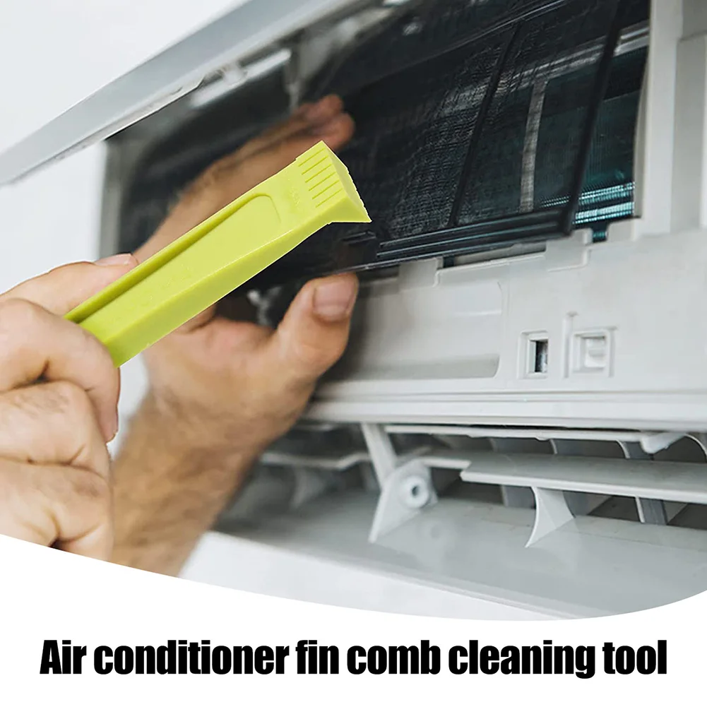 Ferramenta de limpeza de aleta de ar condicionado de plástico portátil universal condensador radiador fin pente para sistema de refrigeração automática kit reparo limpo