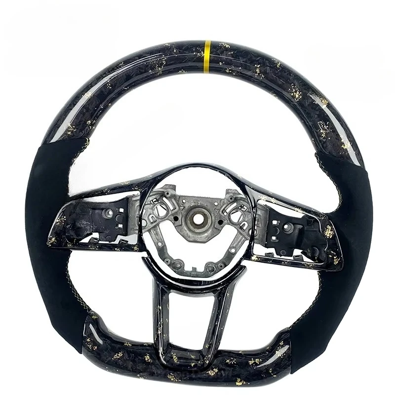 Car Accessories Carbon Fiber Suede Leather Sports Car Steering Wheel for  400z 350z 370z GT-R X-Trail Sky-Line GT350