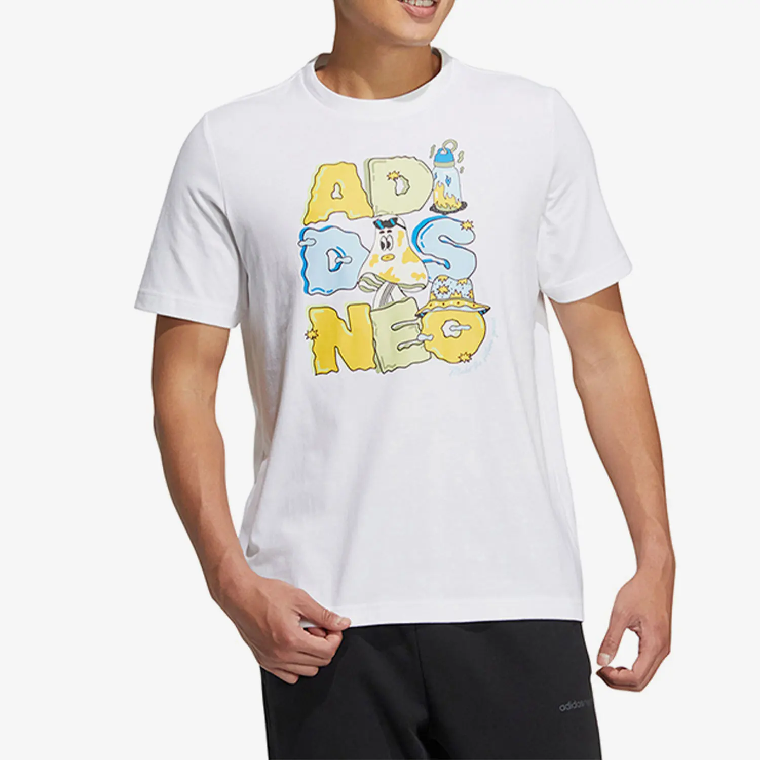 

Официальная летняя новая мужская повседневная спортивная футболка Adidas Neo HS6806