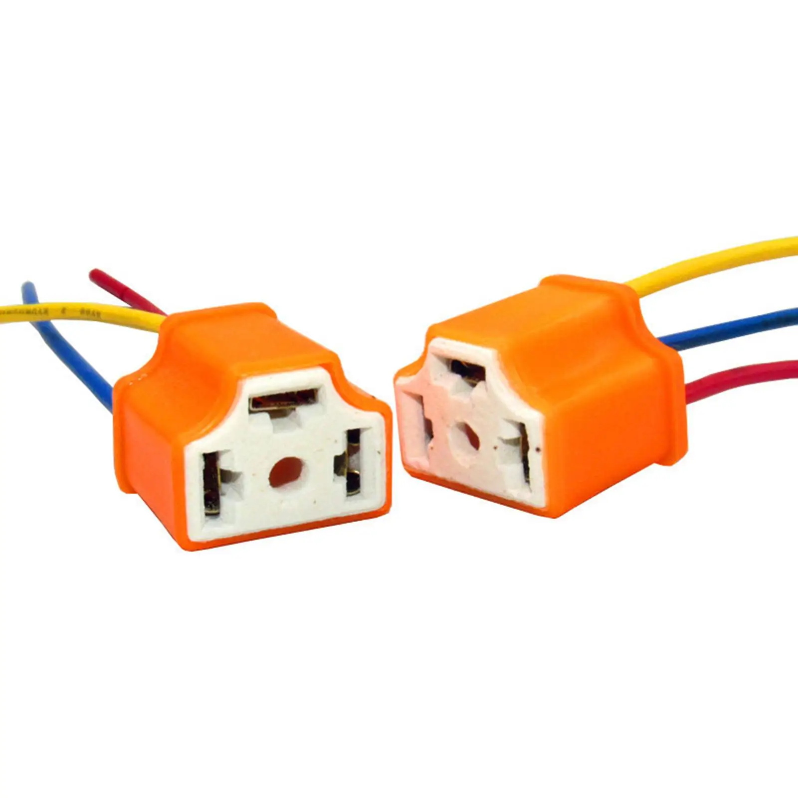 Ceramic H4 9003 HB2 Wiring Harness Sockets 14AWG Female Pigtail Plug Adapter for Car Truck Boat Headlight Retrofit