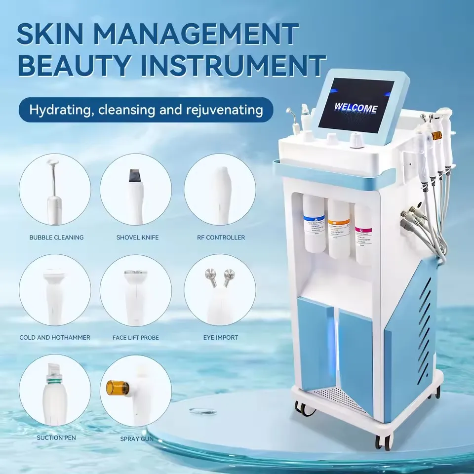 

New H2O2 Hydrogen Oxygen Oxygen Bubble Beauty Machine Hydrodermabrasion Water Peeling Deep Cleansing Exfoliation Beauty Facial