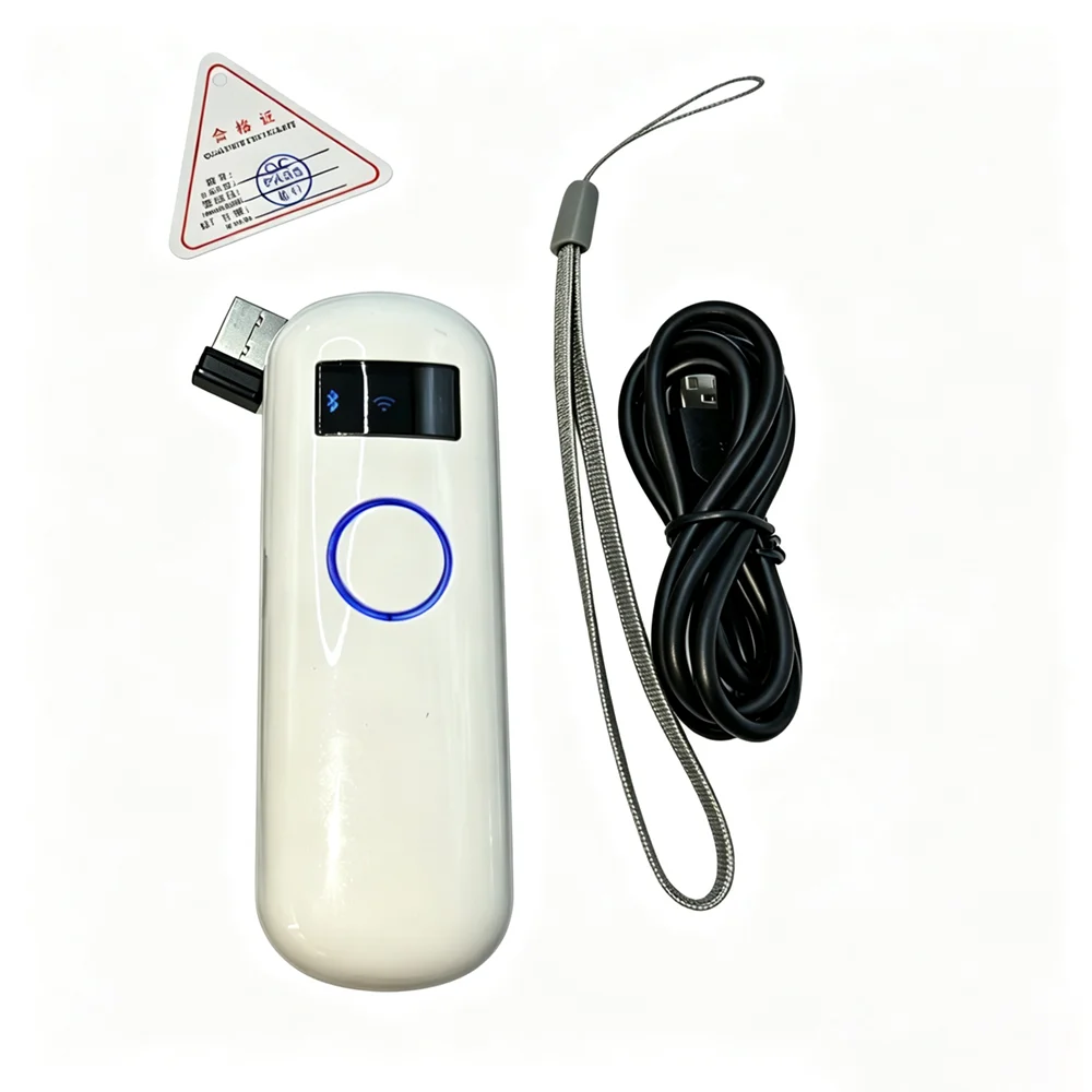 Bluetooth 2D Barcode Scanner 3 In 1 Small Portable QR Bar Code Reader Automatic Wireless Scan Gun For Warehouse Supermarket