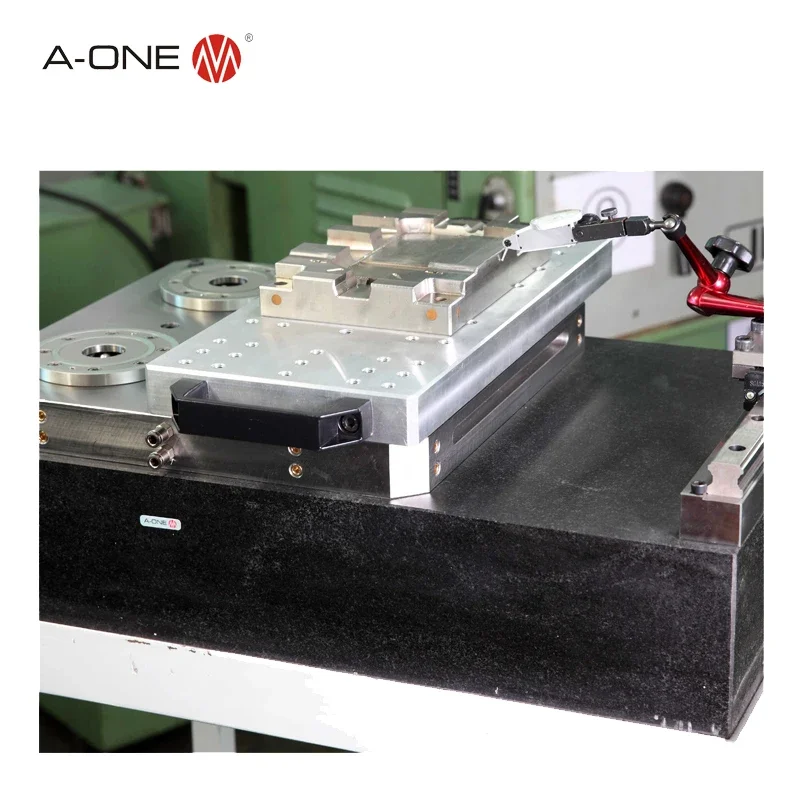 

A-ONE cnc machine use zero point system with granite pre-set table 3A-400023