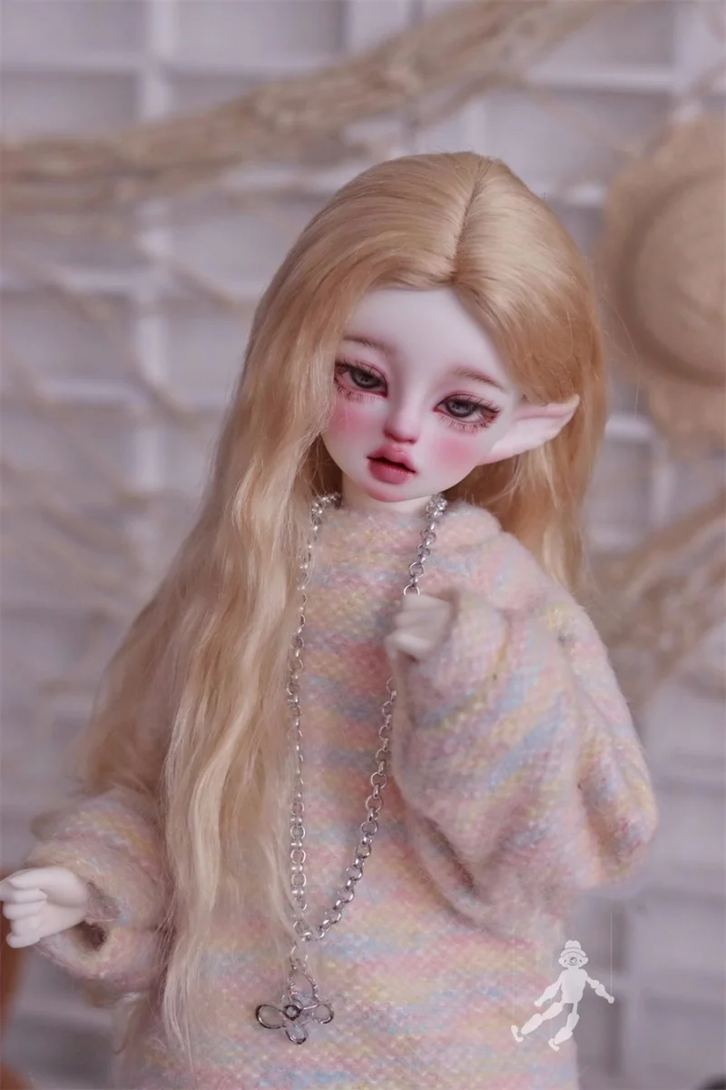 BJD doll clothes fit into 1/3 1/4 size imitation mohair wig in the middle of the simulation of long hair doll accessories